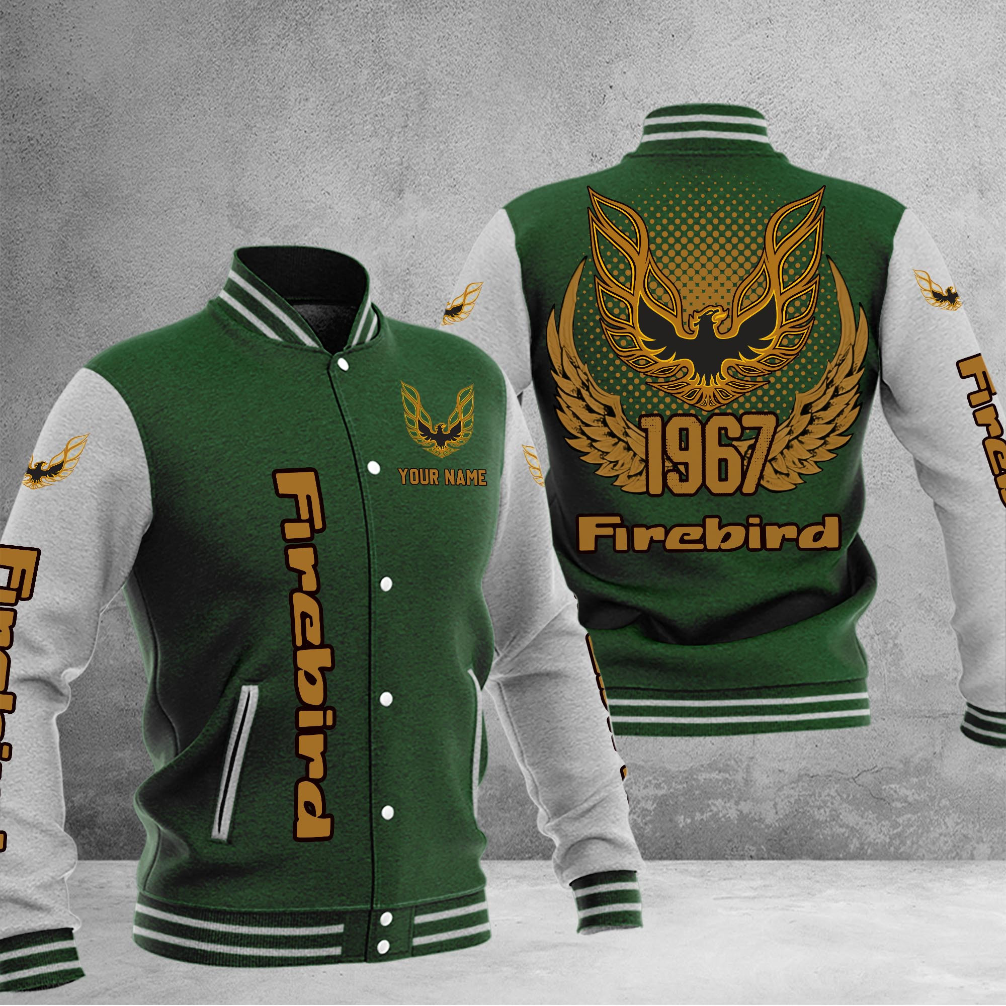 Firebird Pontiac DMHJ1039 Baseball Jacket Multicolor - Famjoys Firebird Pontiac DMHJ1039 Baseball Jacket Multicolor - Famjoys