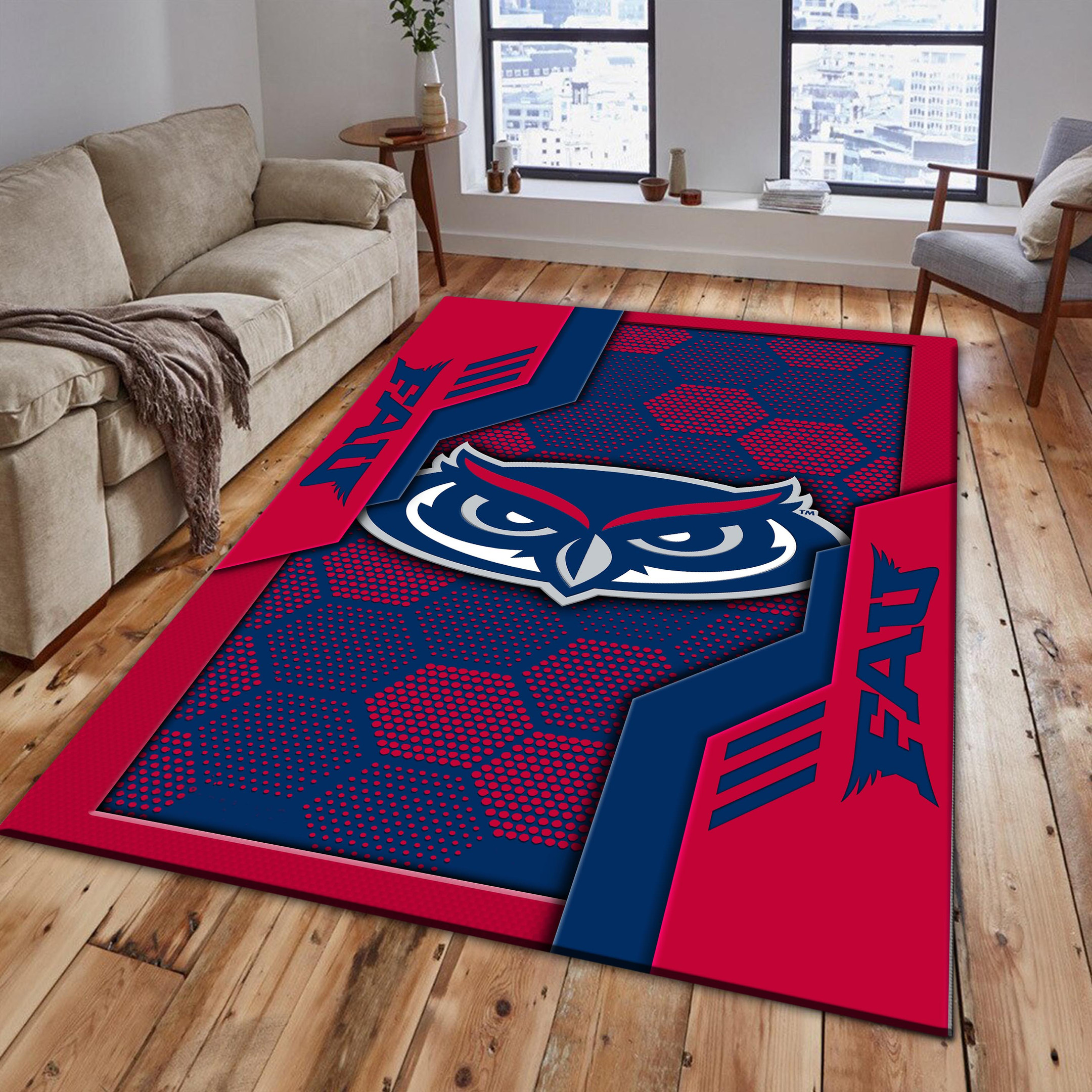 Florida Atlantic Owls Area Rugs 3711