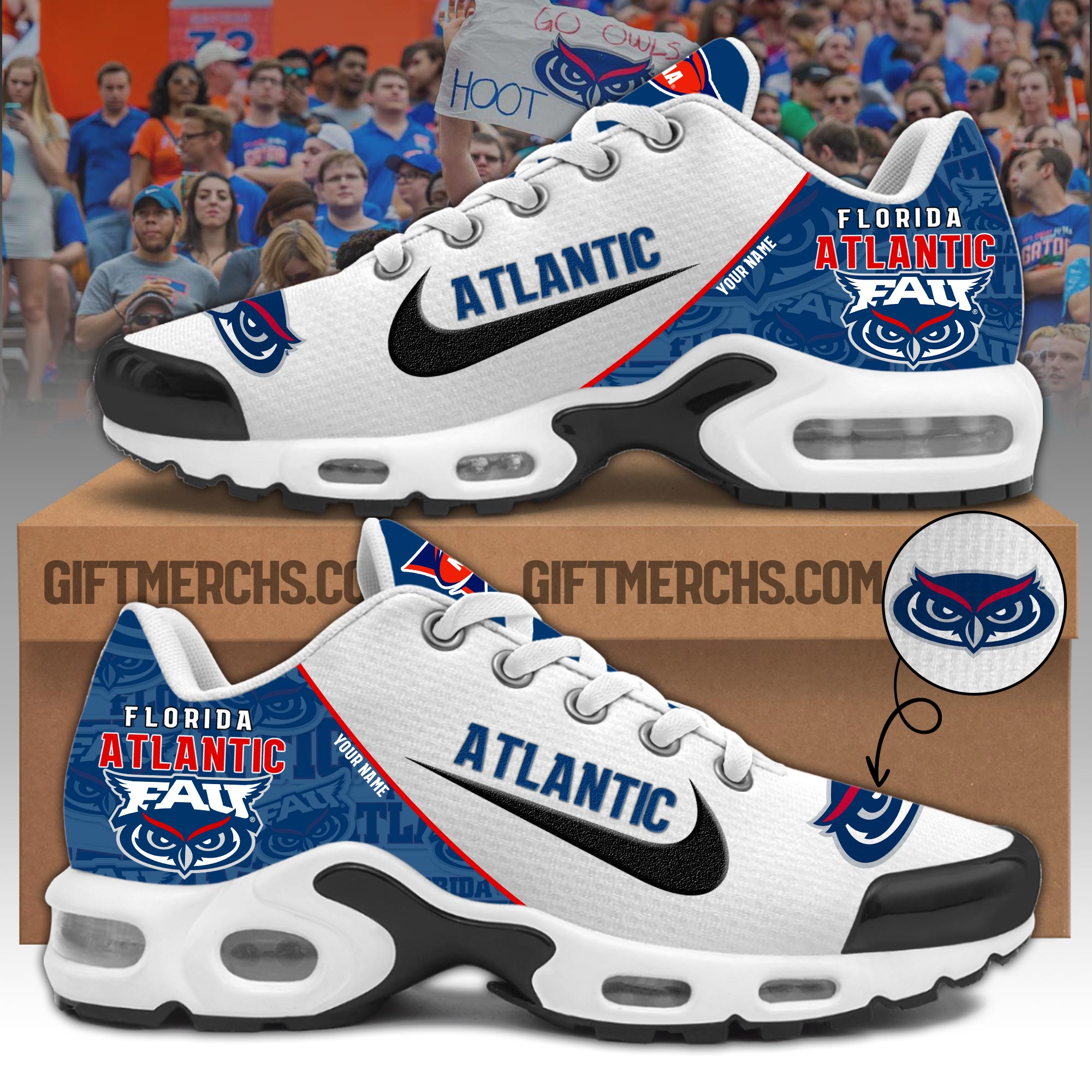 Florida Atlantic Personalized Shoes - Famjoys Florida Atlantic Personalized Shoes - Famjoys