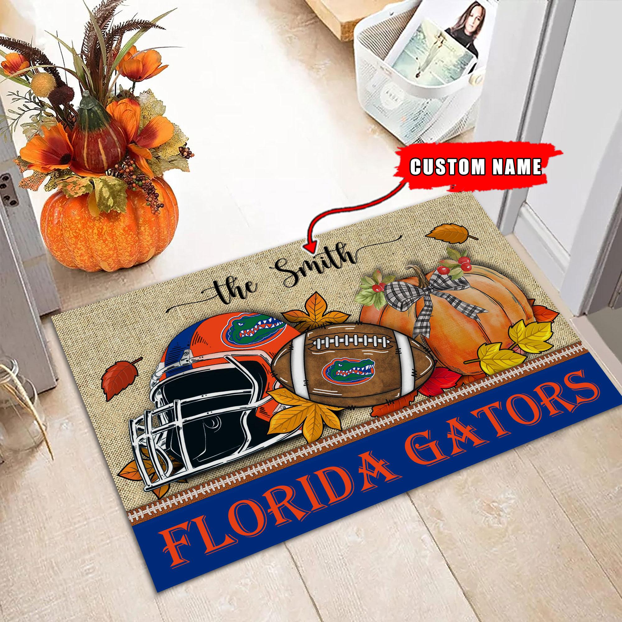 Florida Gators Fall Football Doormat - Famjoys Florida Gators Fall Football Doormat - Famjoys