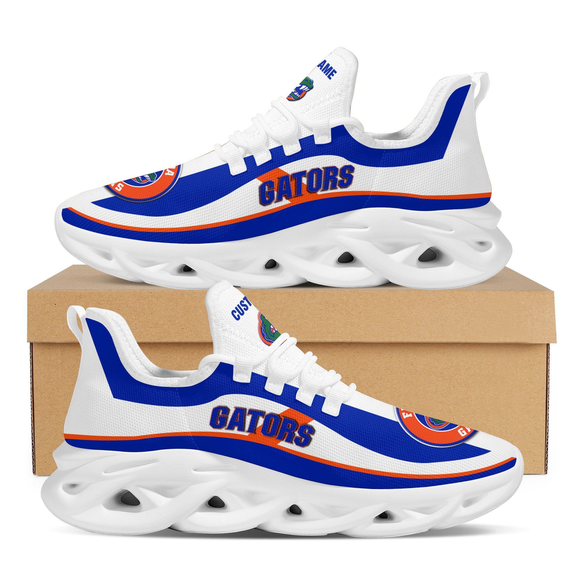 Florida Gators Football Team Custom Personalized With Name Max Soul Sneakers Shoes - Famjoys Florida Gators Football Team Custom Personalized With Name Max Soul Sneakers Shoes - Famjoys