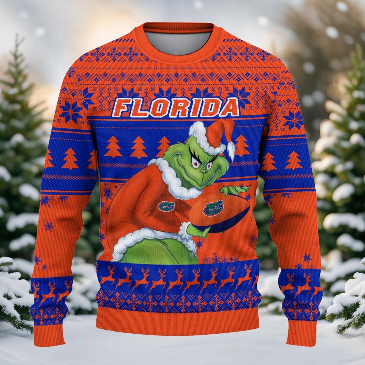 Florida Gators Grinch Ugly Christmas Sweater - Famjoys Florida Gators Grinch Ugly Christmas Sweater - Famjoys