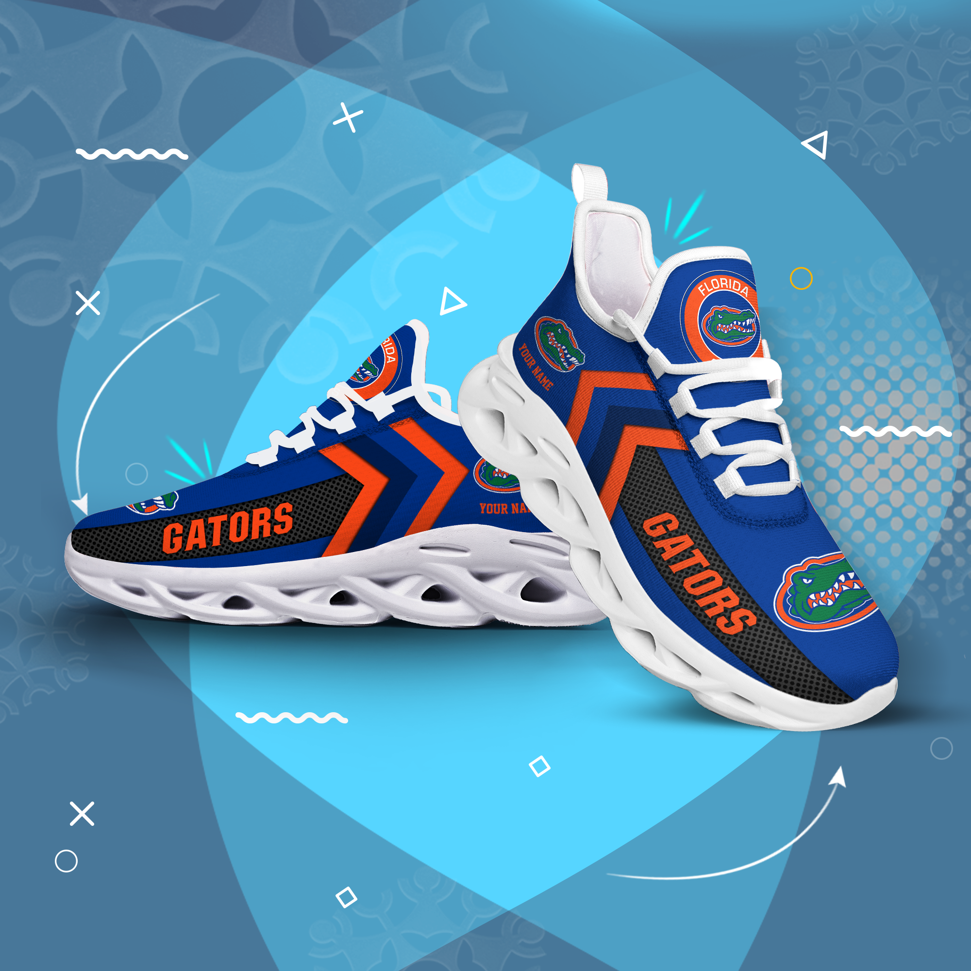 Florida Gators Personalized Custom Name Max Soul Shoes DS003 - Famjoys Florida Gators Personalized Custom Name Max Soul Shoes DS003 - Famjoys