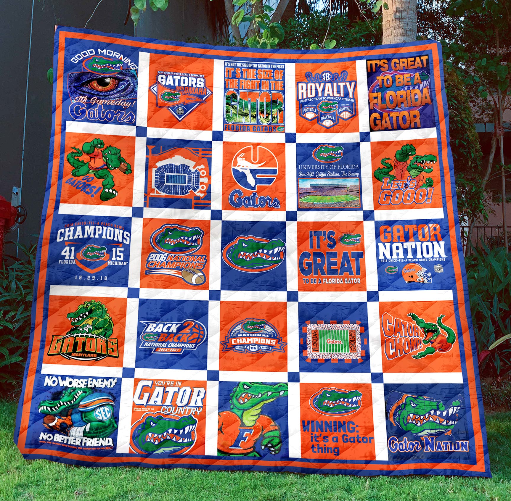 Florida Gators Quilt Blanket - Famjoys Florida Gators Quilt Blanket - Famjoys