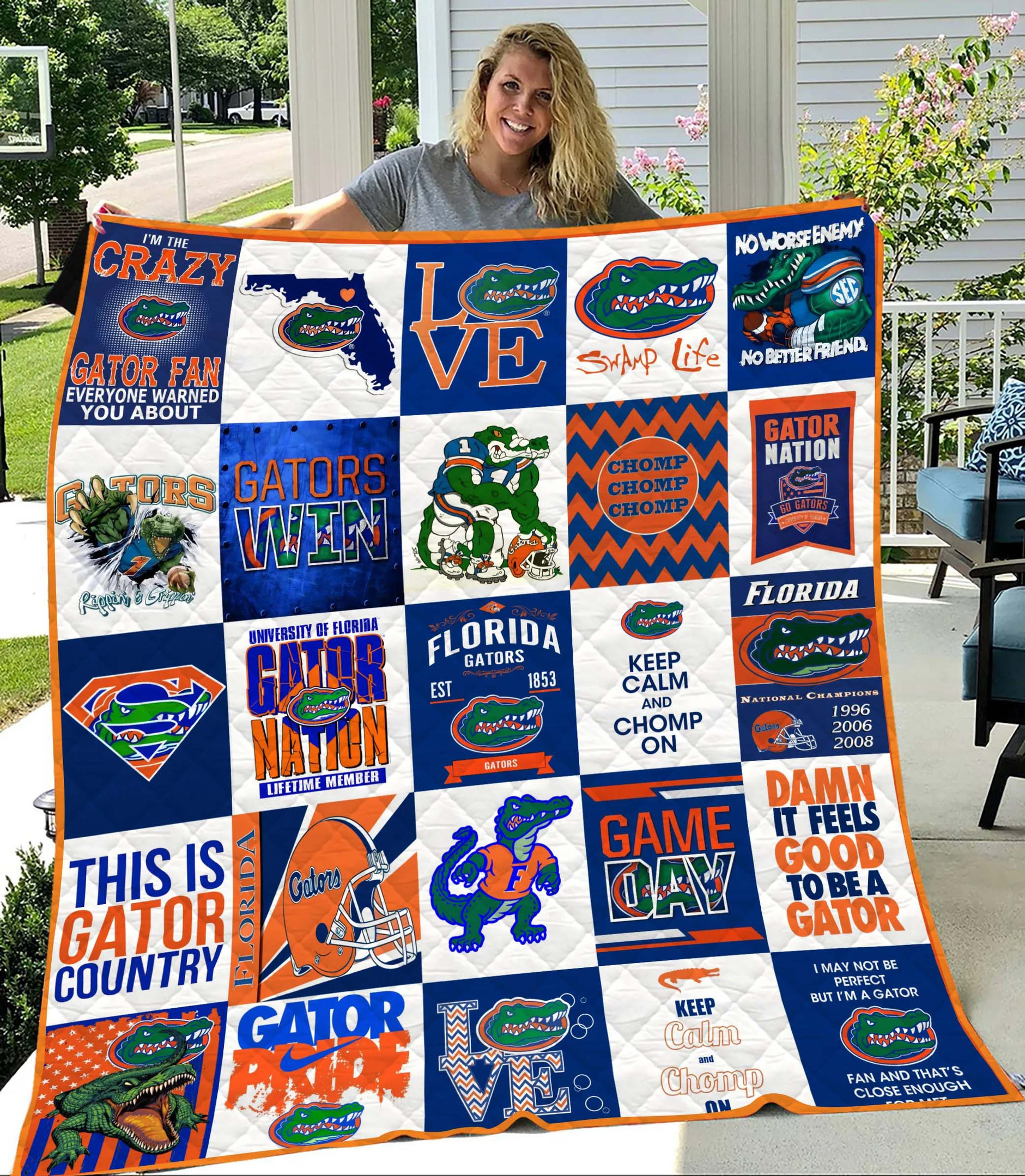 Florida Gators Quilt - Famjoys Florida Gators Quilt - Famjoys