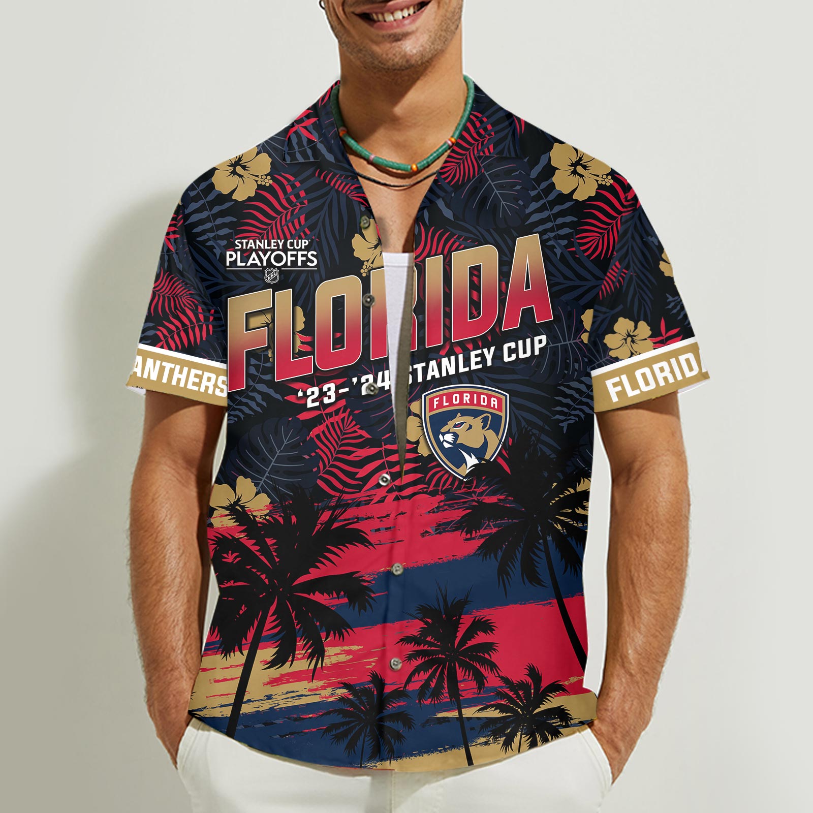 Florida Panthers Stanley Cup Champions Hawaiian Shirt - Famjoys Florida Panthers Stanley Cup Champions Hawaiian Shirt - Famjoys