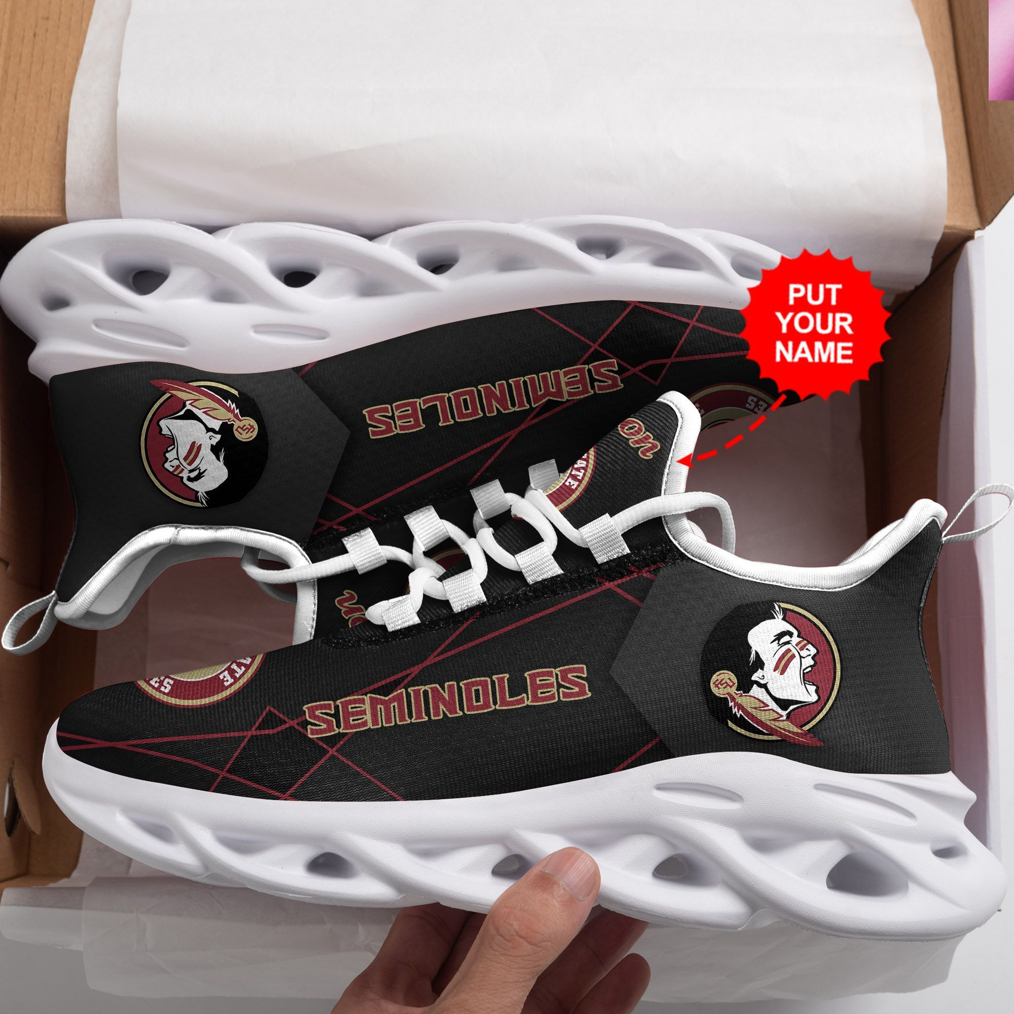 Florida State Seminoles Custom Personalized Max Soul Sneakers Shoes - Famjoys Florida State Seminoles Custom Personalized Max Soul Sneakers Shoes - Famjoys