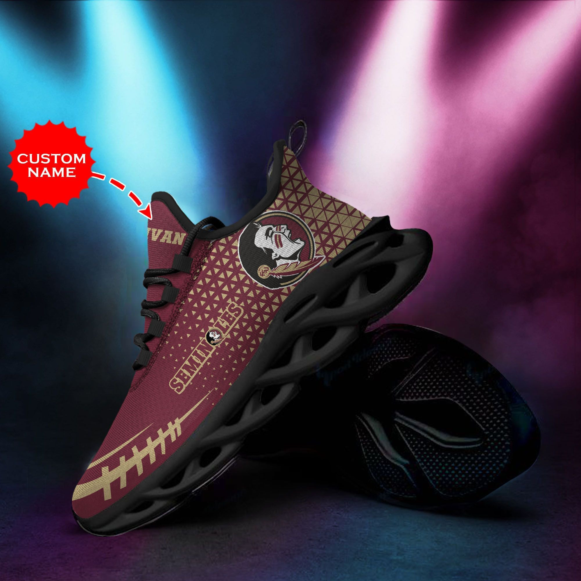 Florida State Seminoles Custom Personalized Max Soul Sneakers Shoes - Famjoys Florida State Seminoles Custom Personalized Max Soul Sneakers Shoes - Famjoys