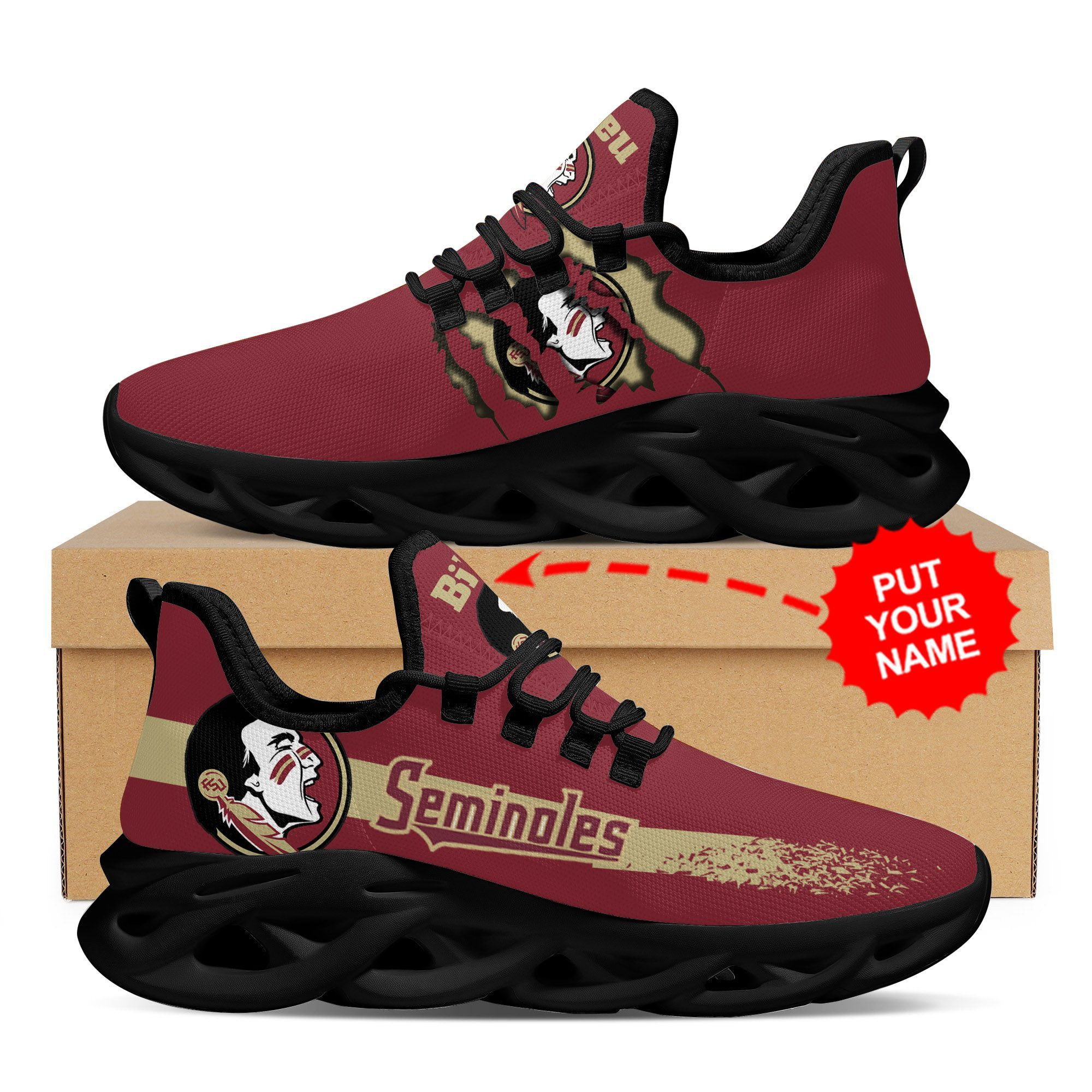 Florida State Seminoles Custom Personalized Max Soul Sneakers Shoes - Famjoys Florida State Seminoles Custom Personalized Max Soul Sneakers Shoes - Famjoys