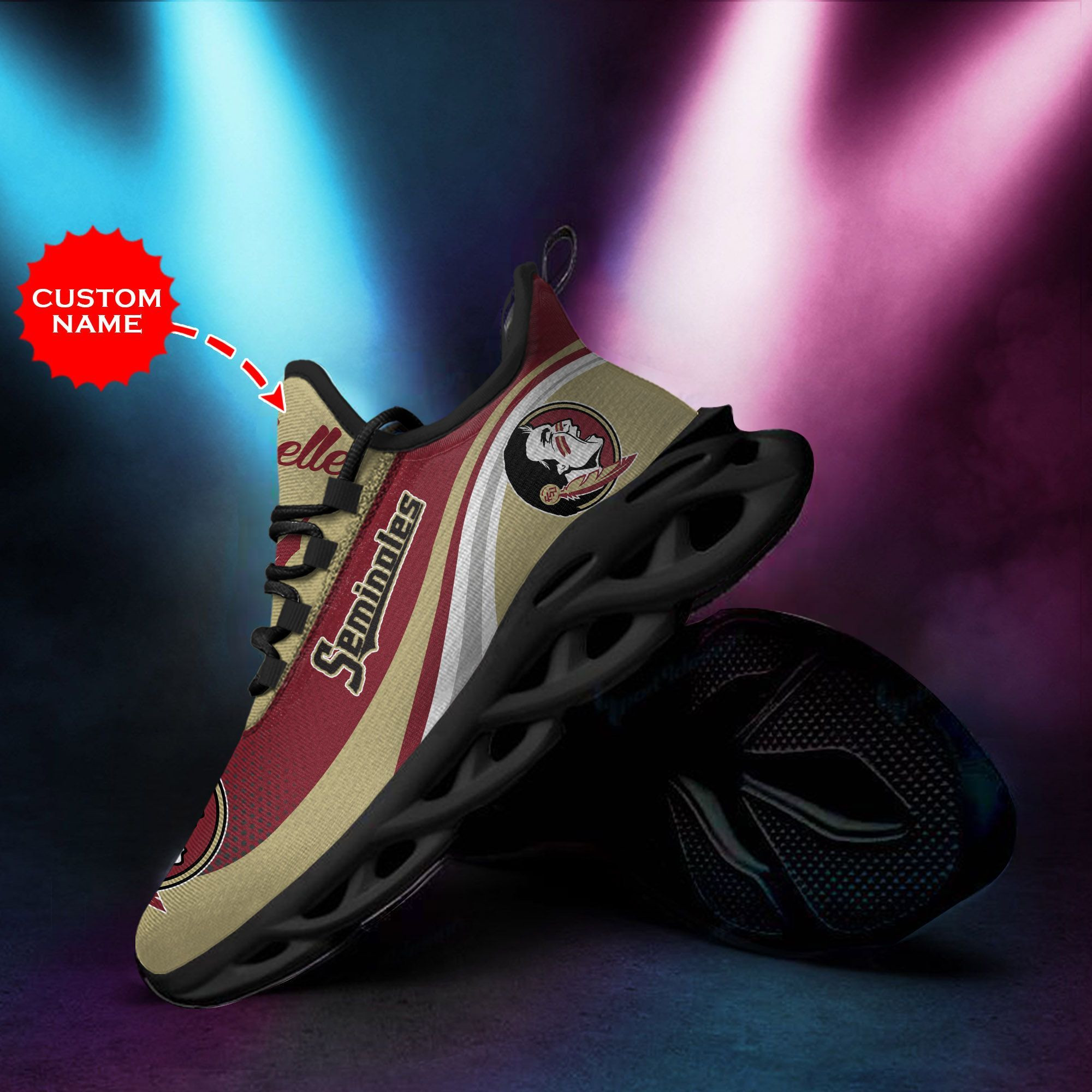 Florida State Seminoles Custom Personalized Max Soul Sneakers Shoes - Famjoys Florida State Seminoles Custom Personalized Max Soul Sneakers Shoes - Famjoys