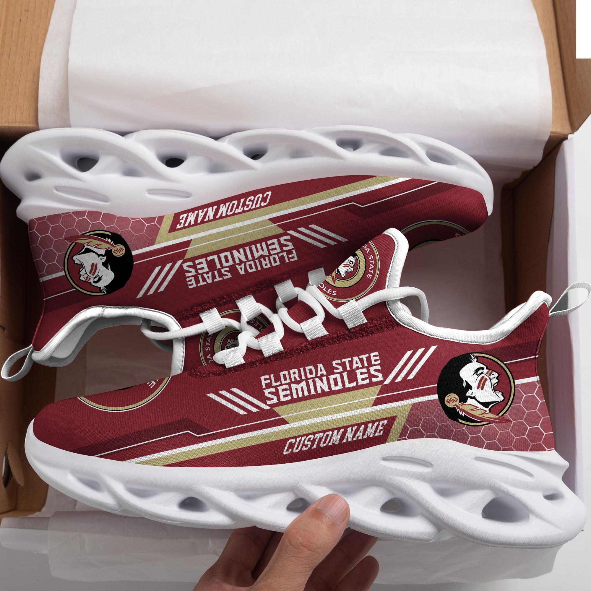 Florida State Seminoles Custom Personalized Max Soul Sneakers Shoes Florida State - Famjoys Florida State Seminoles Custom Personalized Max Soul Sneakers Shoes Florida State - Famjoys