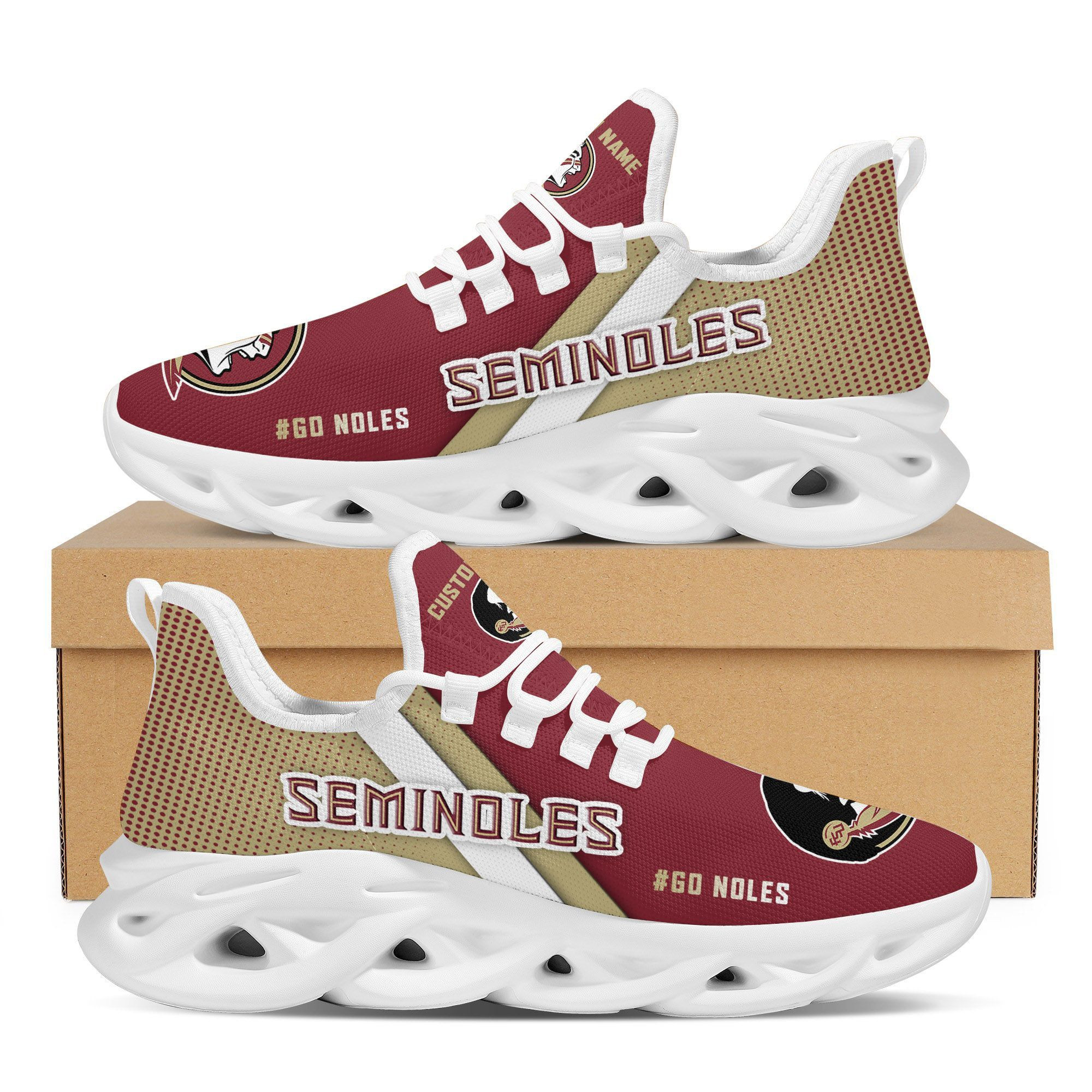 Florida State Seminoles Custom Personalized Max Soul Sneakers Shoes Florida State University - Famjoys Florida State Seminoles Custom Personalized Max Soul Sneakers Shoes Florida State University - Famjoys