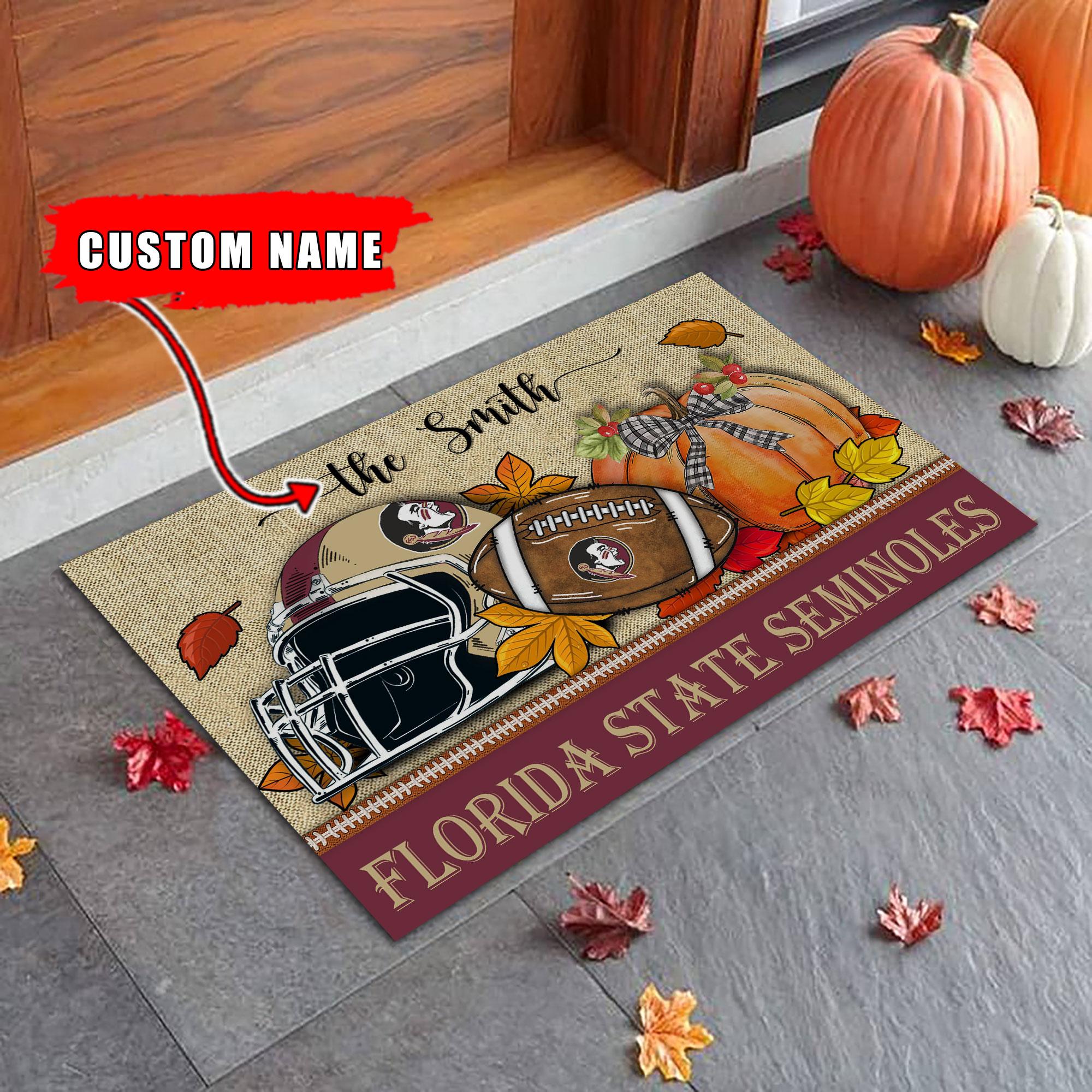Florida State Seminoles Fall Football Doormat - Famjoys Florida State Seminoles Fall Football Doormat - Famjoys
