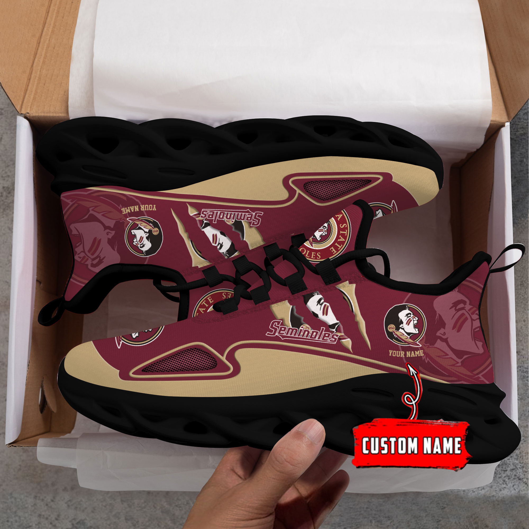 Florida State Seminoles Max Soul Shoes - Famjoys Florida State Seminoles Max Soul Shoes - Famjoys