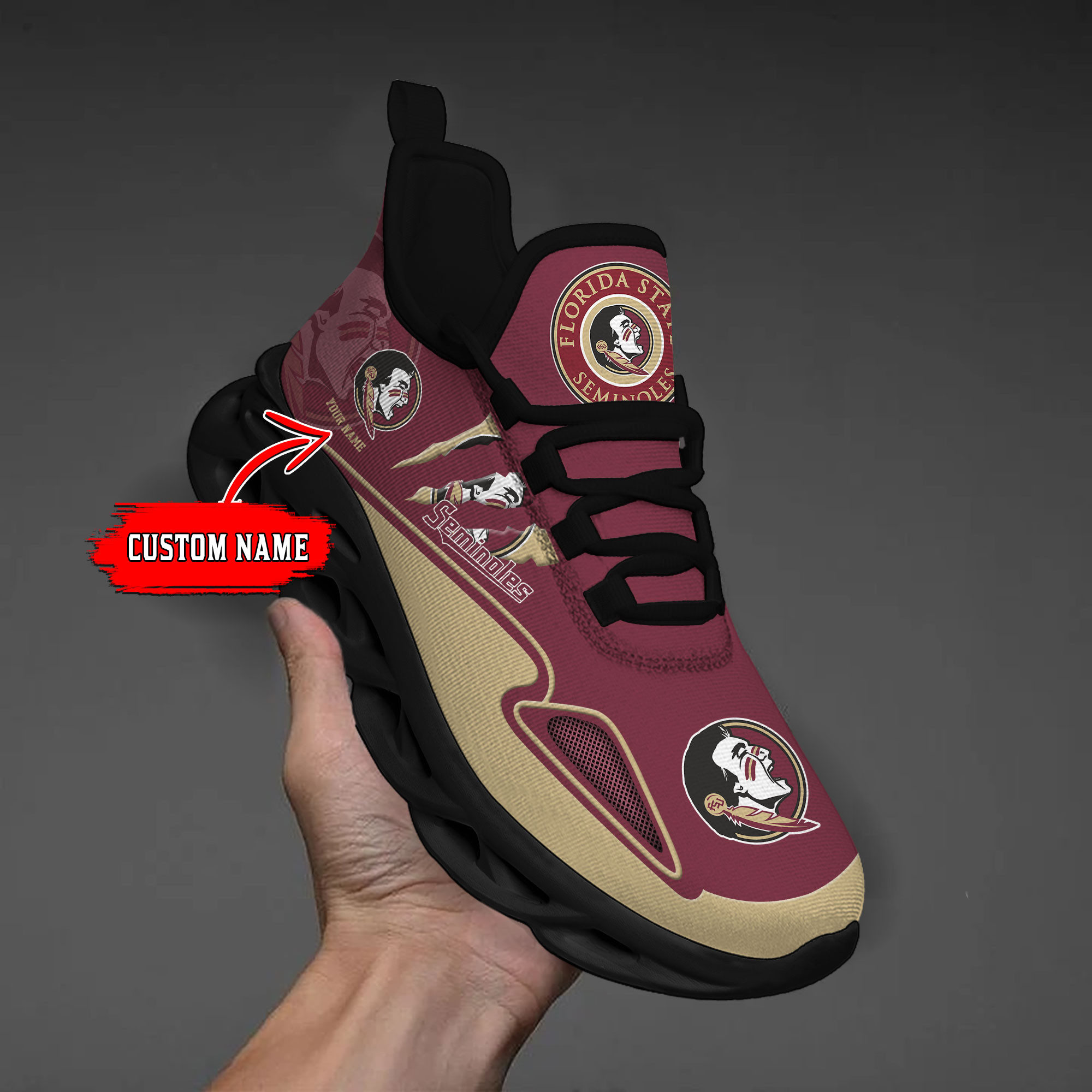 Florida State Seminoles Max Soul Shoes - Famjoys Florida State Seminoles Max Soul Shoes - Famjoys