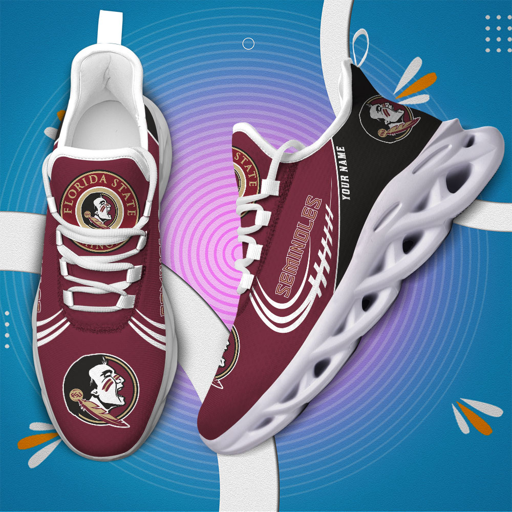 Florida State Seminoles PERSONALIZED MAX SOUL SHOES T1 - Famjoys Florida State Seminoles PERSONALIZED MAX SOUL SHOES T1 - Famjoys