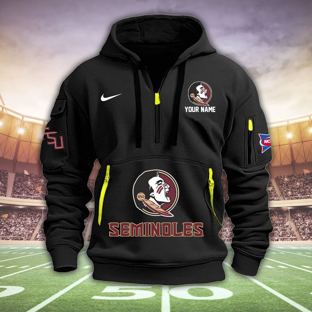Florida State Seminoles Quarter Zip Hoodie - Famjoys Florida State Seminoles Quarter Zip Hoodie - Famjoys