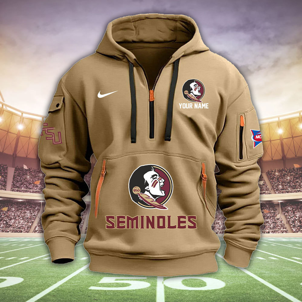 Florida State Seminoles Quarter Zip Hoodie - Famjoys Florida State Seminoles Quarter Zip Hoodie - Famjoys