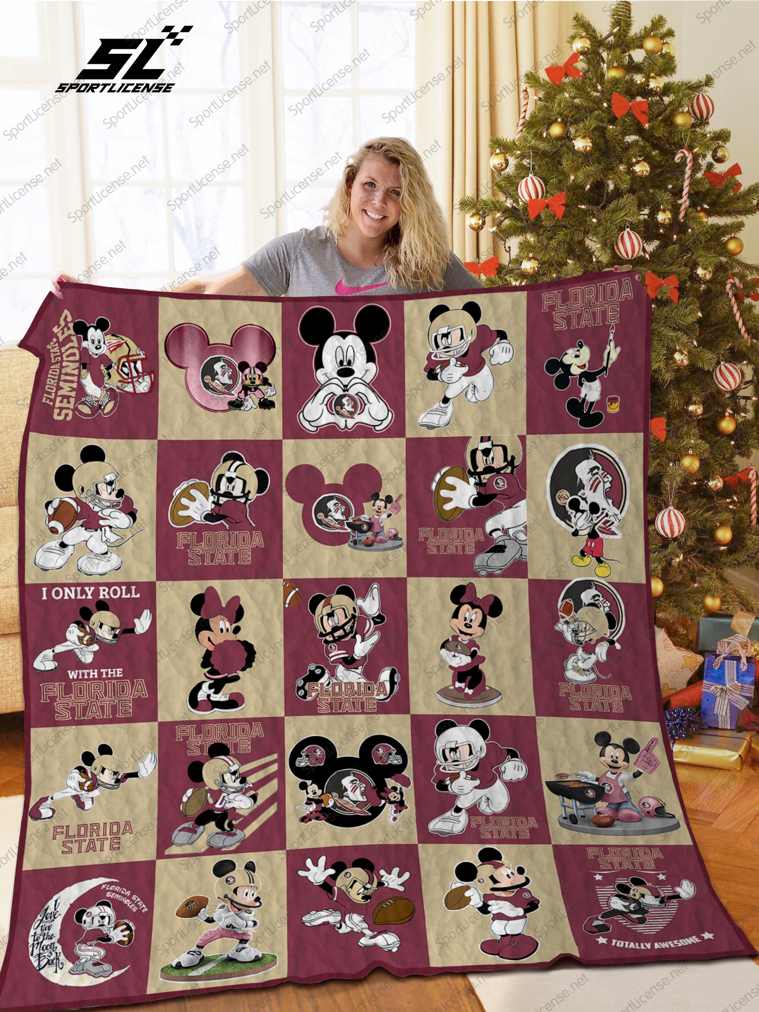 Florida State Seminoles Quilt Blanket - Famjoys Florida State Seminoles Quilt Blanket - Famjoys