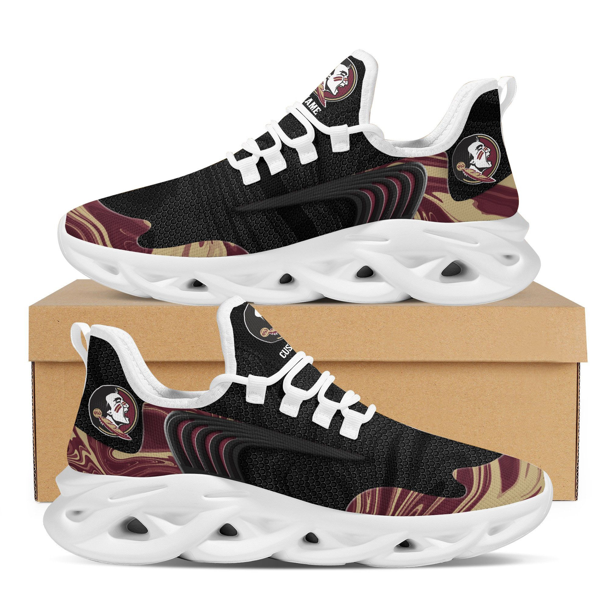 Florida State Seminoles Team Custom Personalized With Name Max Soul Sneakers Shoes - Famjoys Florida State Seminoles Team Custom Personalized With Name Max Soul Sneakers Shoes - Famjoys