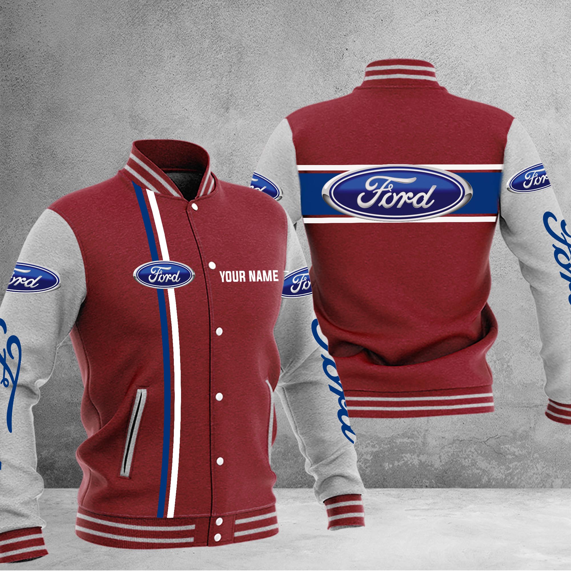 Ford Baseball Jacket - Famjoys Ford Baseball Jacket - Famjoys