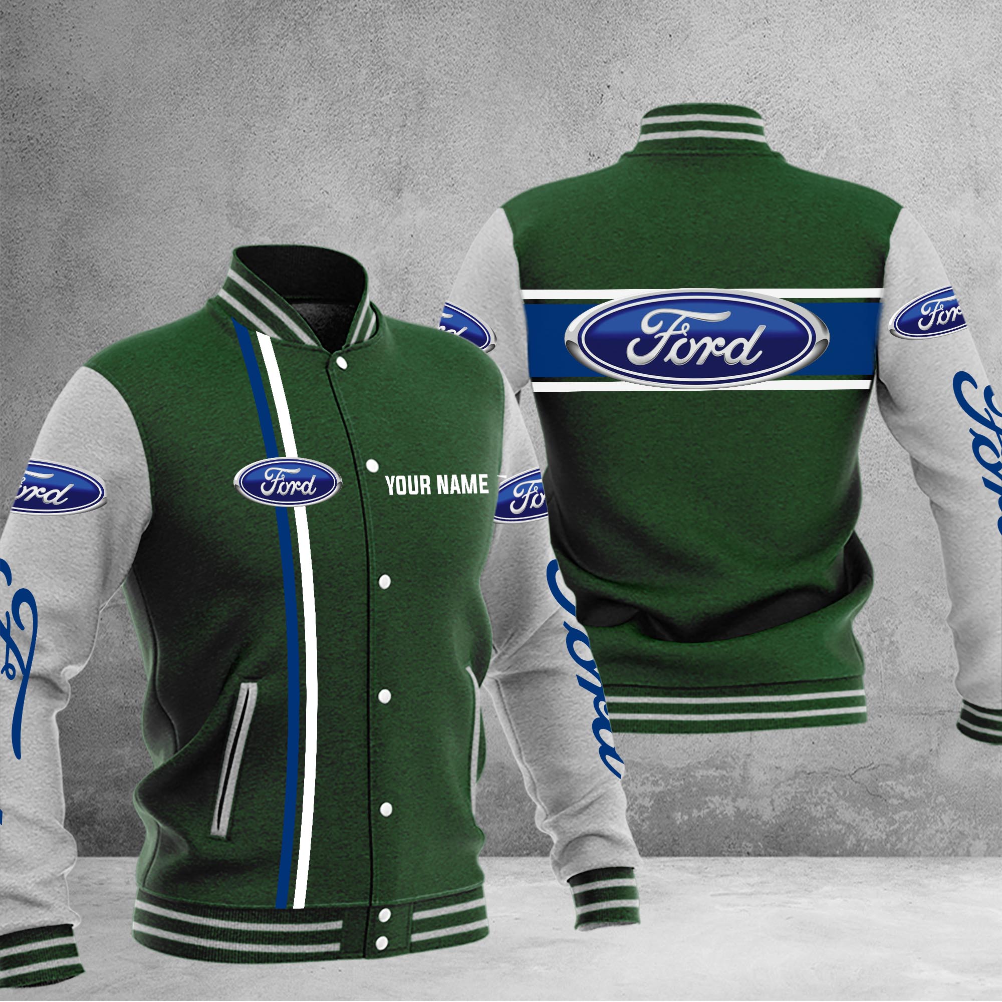 Ford Baseball Jacket - Famjoys Ford Baseball Jacket - Famjoys