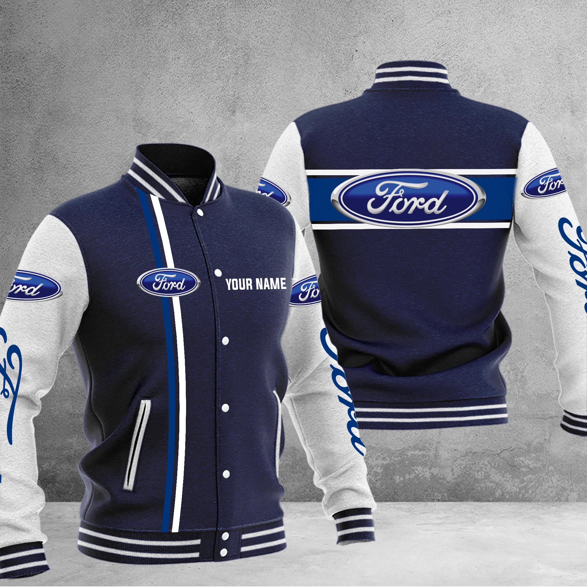 Ford Baseball Jacket - Famjoys Ford Baseball Jacket - Famjoys