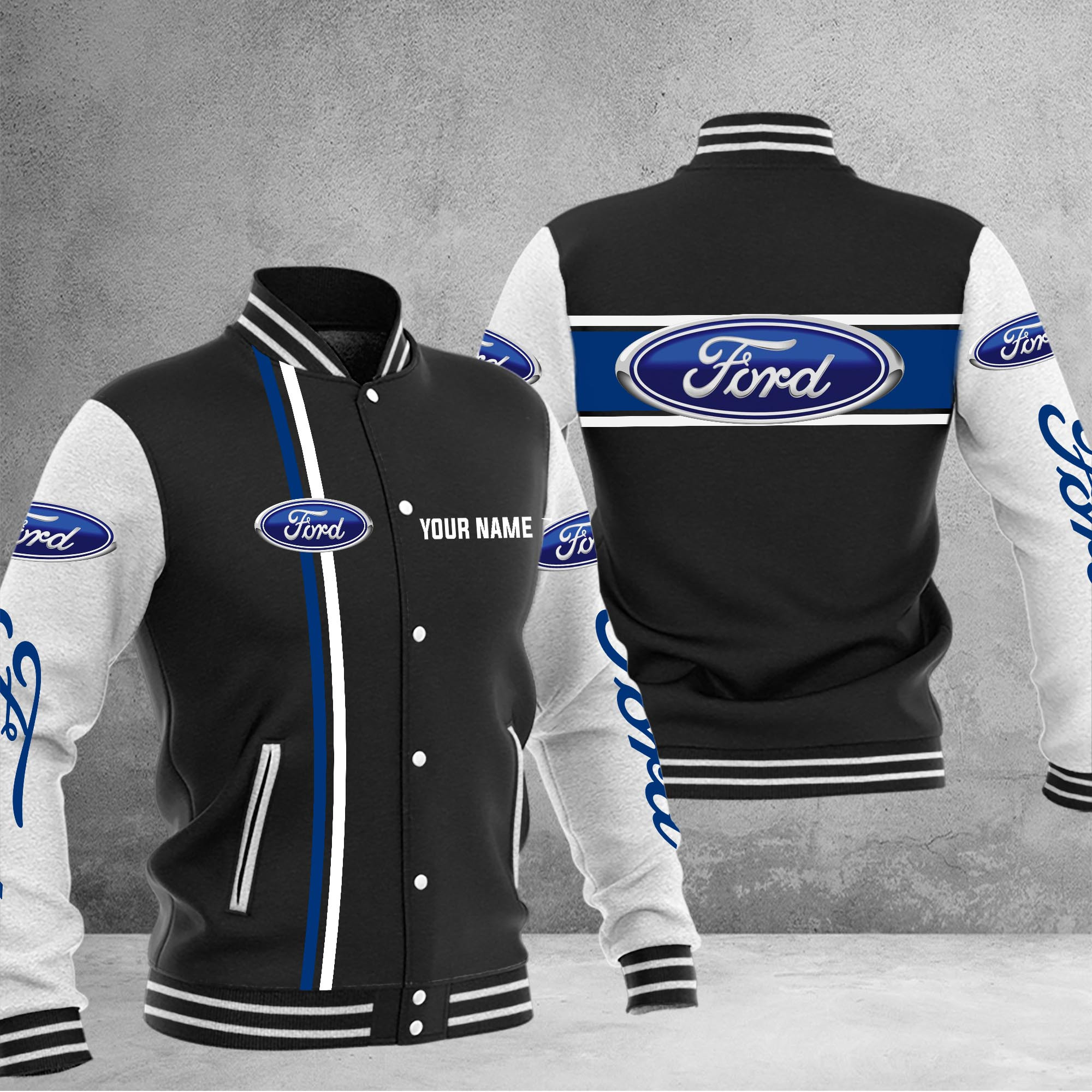 Ford Baseball Jacket - Famjoys Ford Baseball Jacket - Famjoys