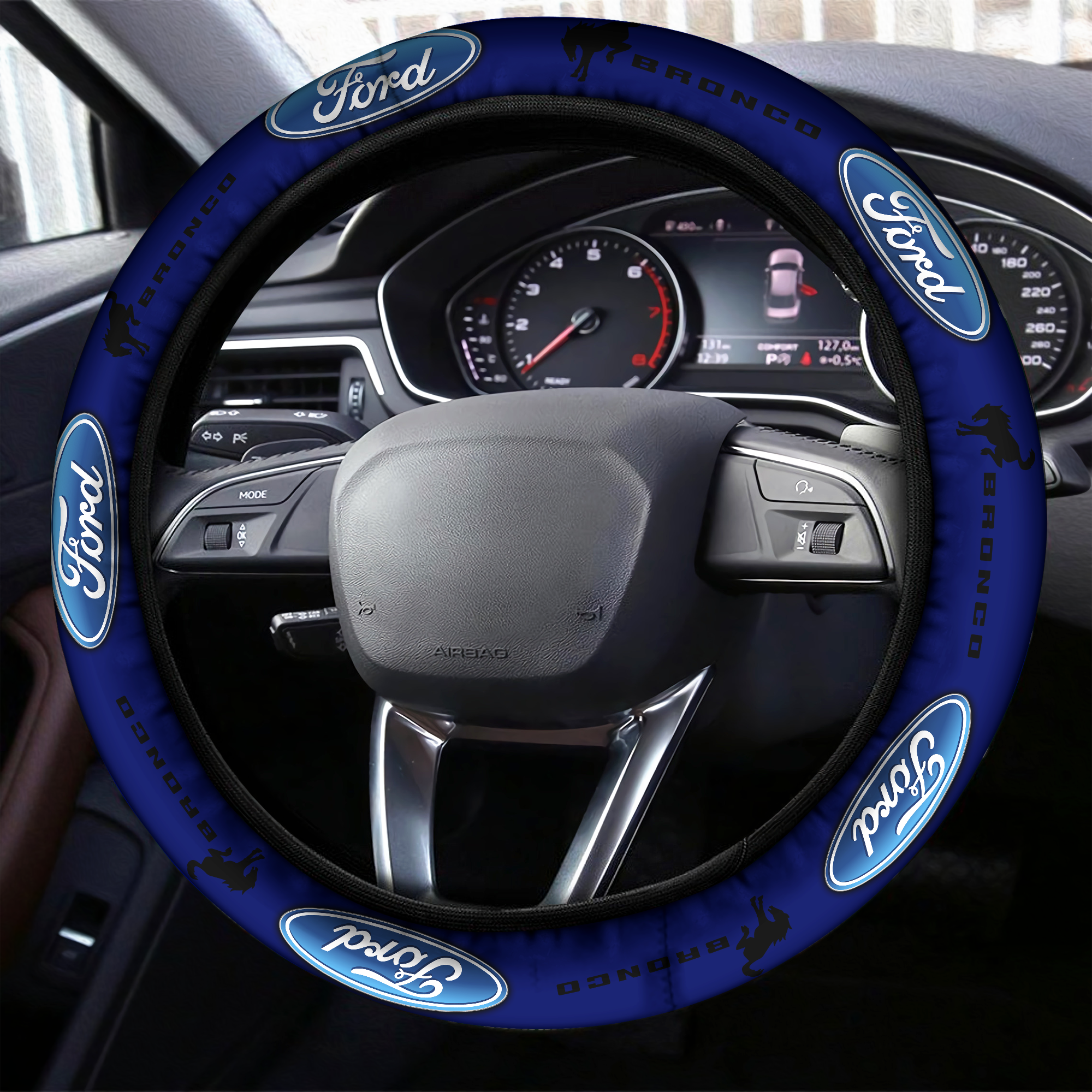 ford bronco Steering Wheel Cover blue - Famjoys ford bronco Steering Wheel Cover blue - Famjoys