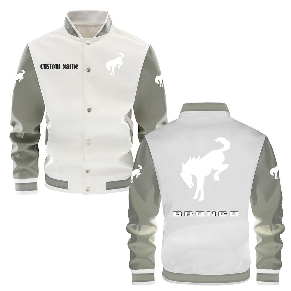 Ford Bronco Varsity Jacket, Baseball jacket, Letterman Jacket Customize Name, Multicolor - Famjoys Ford Bronco Varsity Jacket, Baseball jacket, Letterman Jacket Customize Name, Multicolor - Famjoys