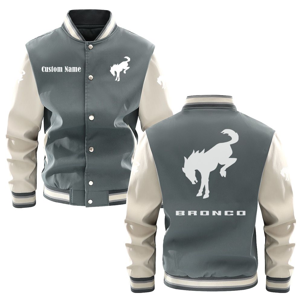 Ford Bronco Varsity Jacket, Baseball jacket, Letterman Jacket Customize Name, Multicolor - Famjoys Ford Bronco Varsity Jacket, Baseball jacket, Letterman Jacket Customize Name, Multicolor - Famjoys