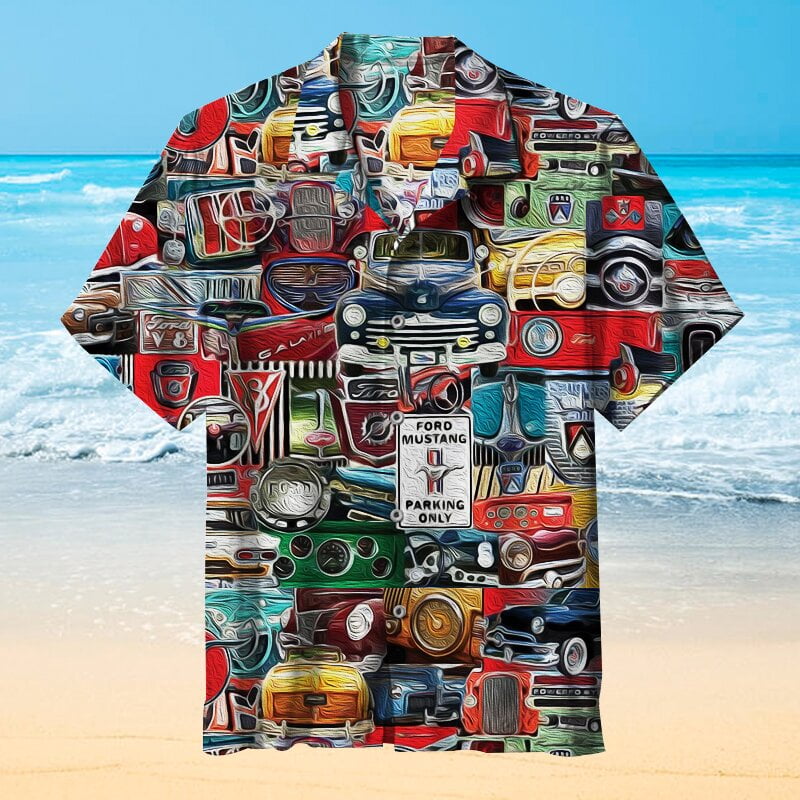 Ford Car Collection Hawaiian Shirt - Famjoys Ford Car Collection Hawaiian Shirt - Famjoys