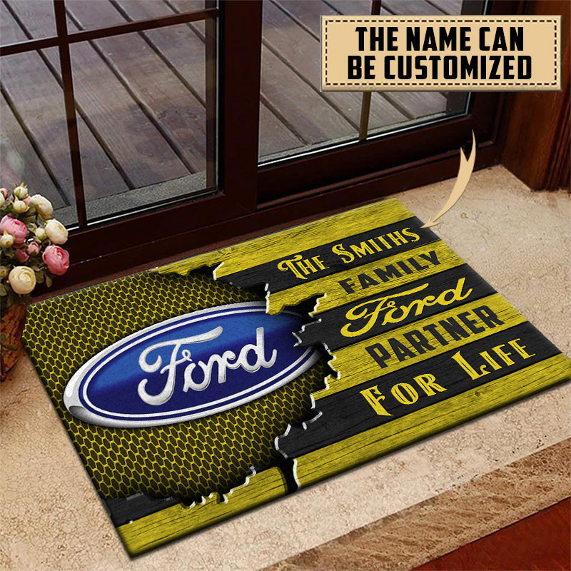 Ford Doormat Custom Name, Multicolor - Famjoys Ford Doormat Custom Name, Multicolor - Famjoys