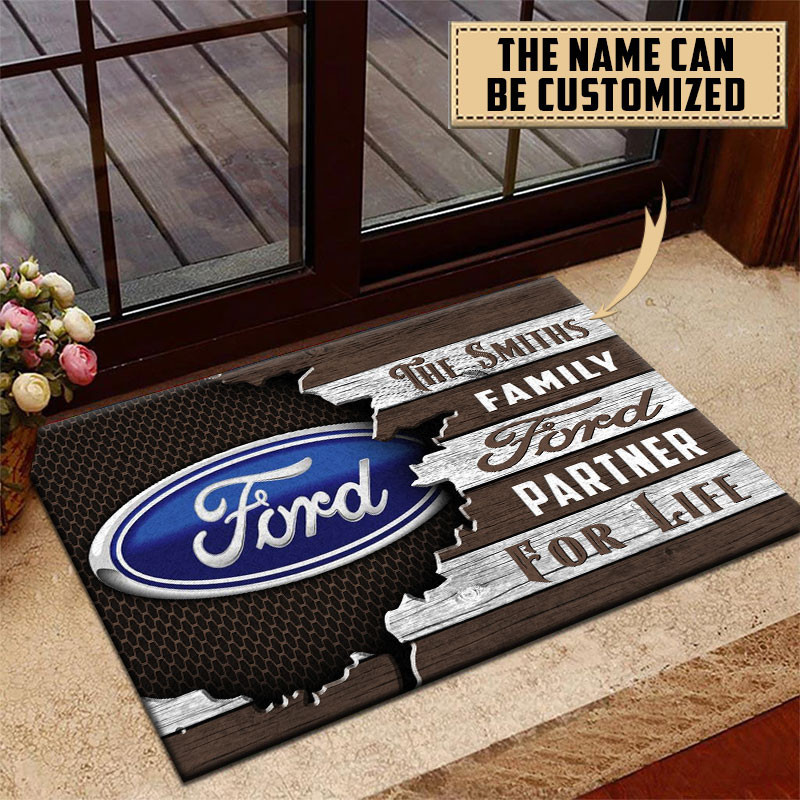 Ford Doormat Custom Name, Multicolor - Famjoys Ford Doormat Custom Name, Multicolor - Famjoys