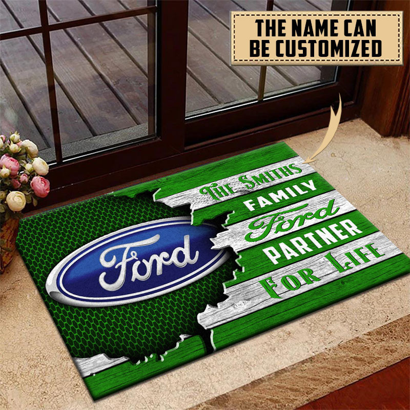 Ford Doormat Custom Name, Multicolor - Famjoys Ford Doormat Custom Name, Multicolor - Famjoys