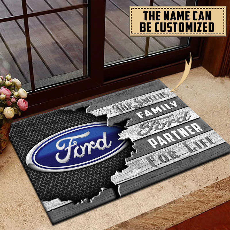 Ford Doormat Custom Name, Multicolor - Famjoys Ford Doormat Custom Name, Multicolor - Famjoys