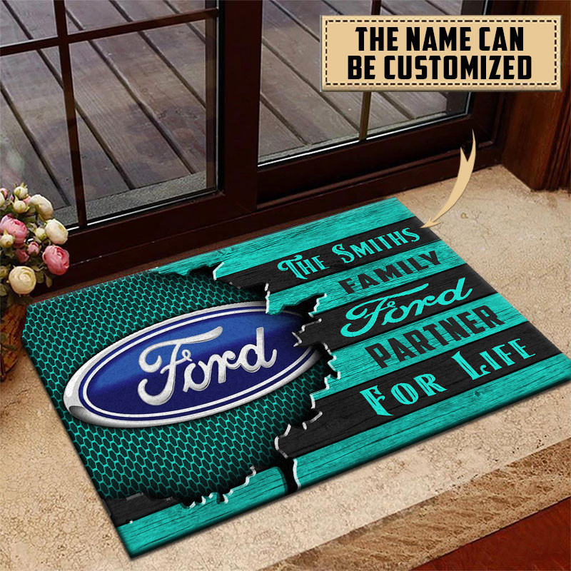 Ford Doormat Custom Name, Multicolor - Famjoys Ford Doormat Custom Name, Multicolor - Famjoys