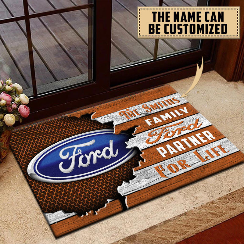 Ford Doormat Custom Name, Multicolor - Famjoys Ford Doormat Custom Name, Multicolor - Famjoys