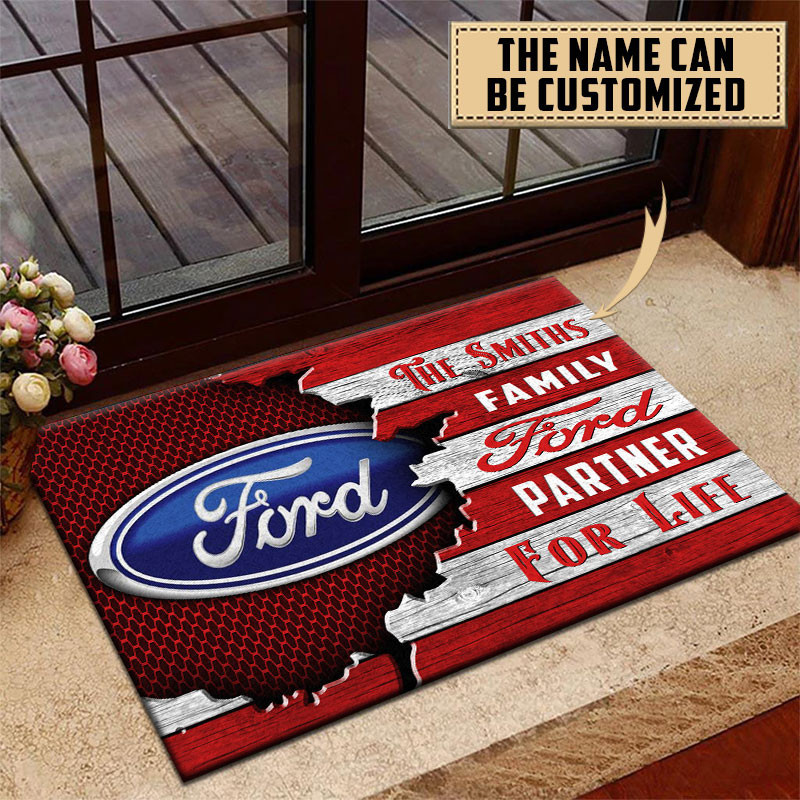 Ford Doormat Custom Name, Multicolor - Famjoys Ford Doormat Custom Name, Multicolor - Famjoys