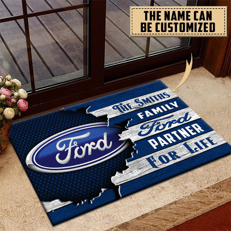 Ford Doormat Custom Name, Multicolor - Famjoys Ford Doormat Custom Name, Multicolor - Famjoys