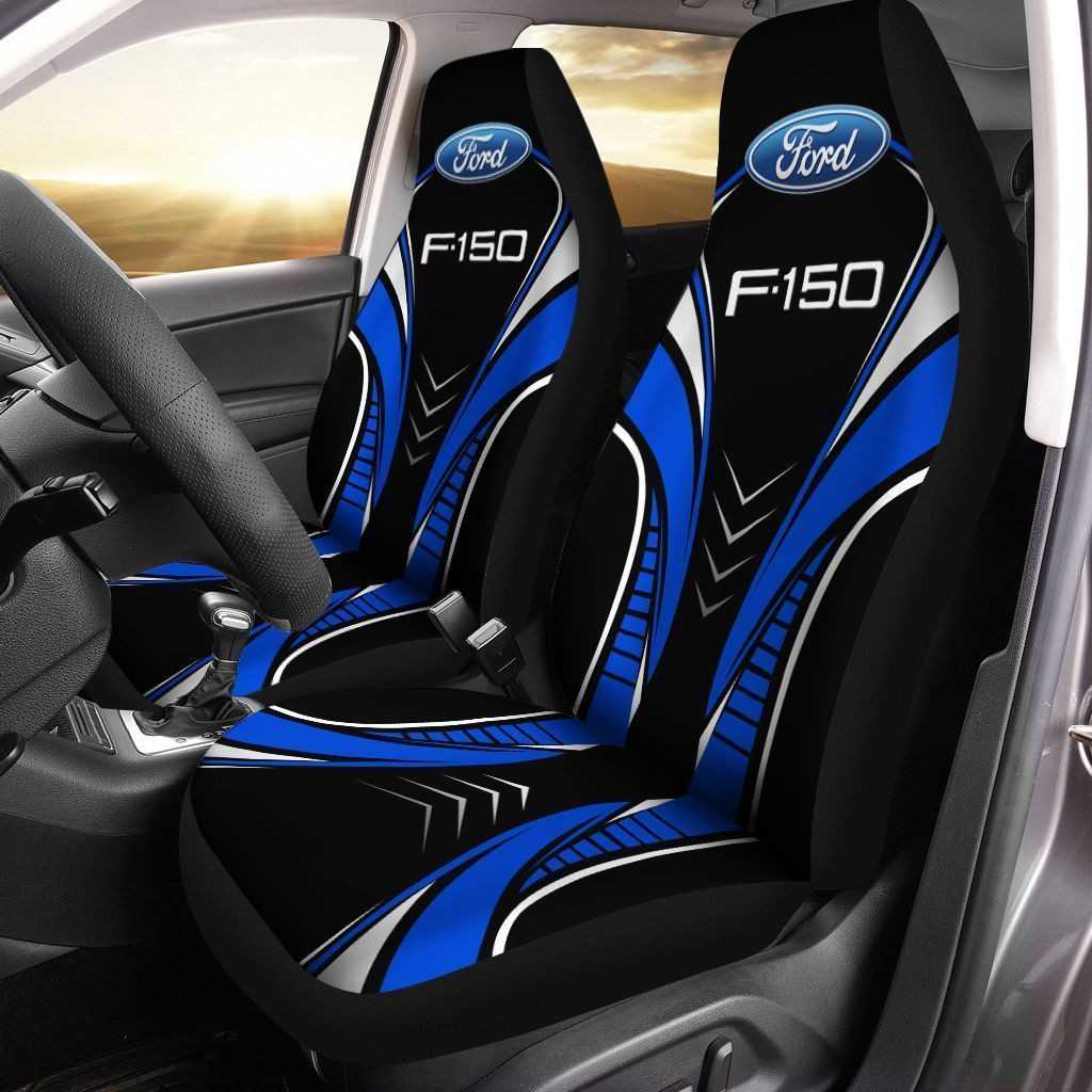 Ford F150  Car Seat Cover (Set of 2) Ver 3 (Blue)