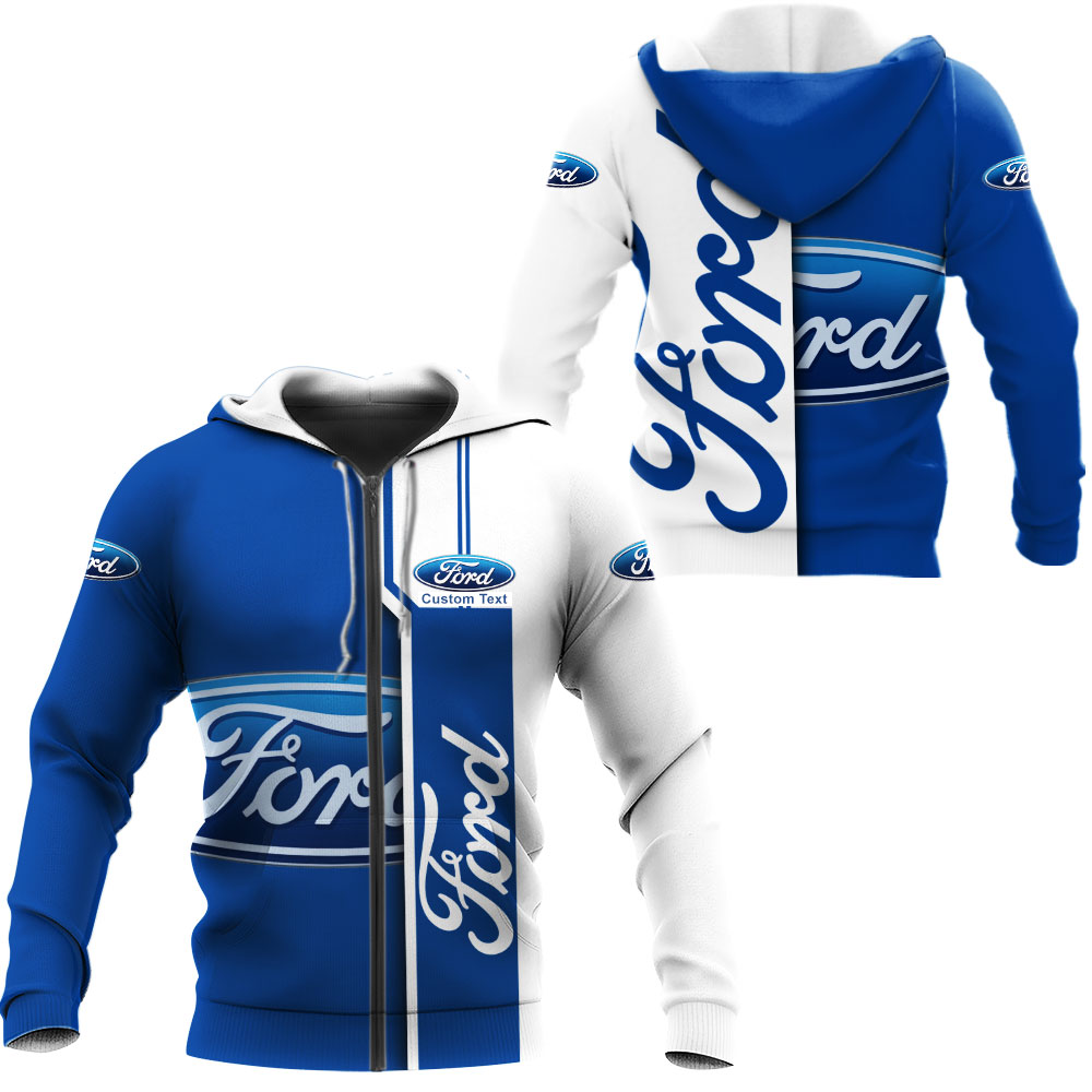 Ford Motor Company 3D Apparel Zip Hoodie,Pant,Polo, Button Hawaii Shirt Personalized - Famjoys Ford Motor Company 3D Apparel Zip Hoodie,Pant,Polo, Button Hawaii Shirt Personalized - Famjoys