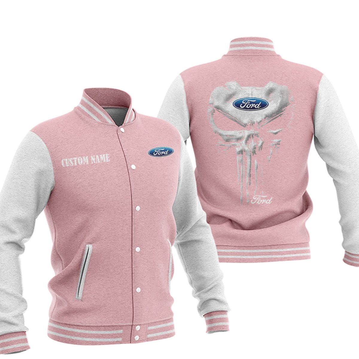 Ford Motor Company Baseball Jacket, Multicolor - Famjoys Ford Motor Company Baseball Jacket, Multicolor - Famjoys