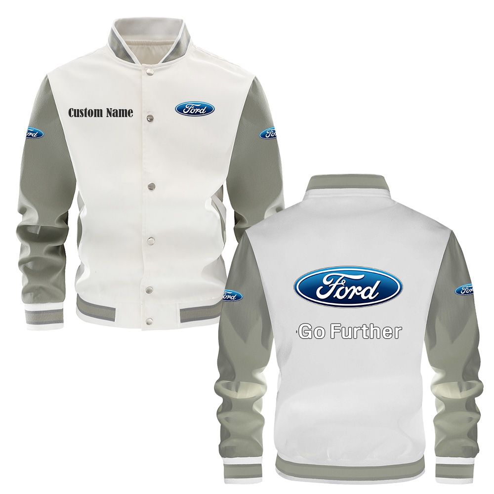 Ford Motor Company Varsity Jacket, Baseball jacket, Letterman Jacket Customize Name, Multicolor - Famjoys Ford Motor Company Varsity Jacket, Baseball jacket, Letterman Jacket Customize Name, Multicolor - Famjoys