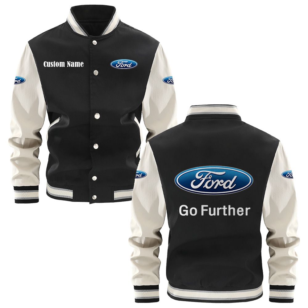 Ford Motor Company Varsity Jacket, Baseball jacket, Letterman Jacket Customize Name, Multicolor - Famjoys Ford Motor Company Varsity Jacket, Baseball jacket, Letterman Jacket Customize Name, Multicolor - Famjoys