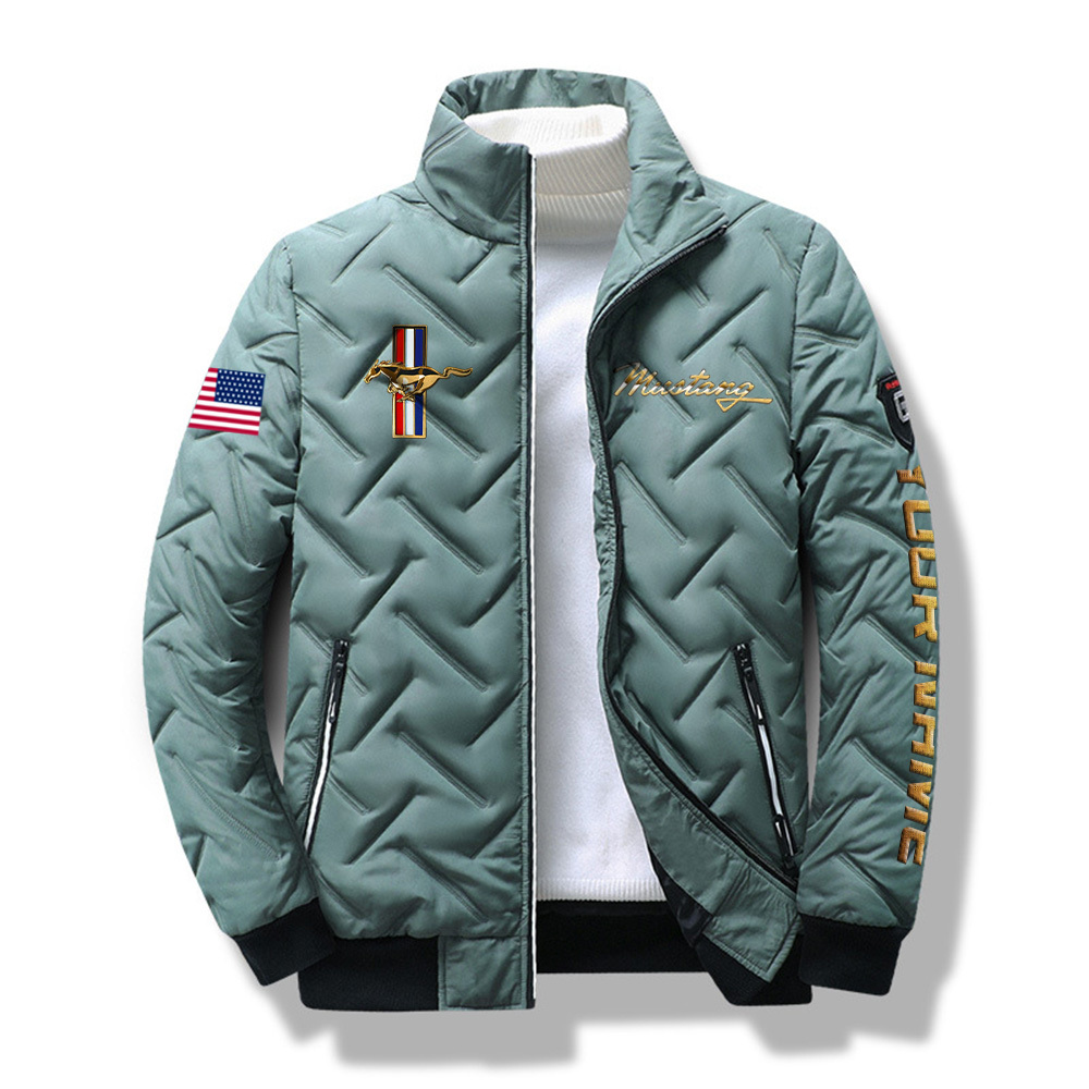 Ford Mustang Gold Logo Jacket SP27112302ID06DS09 - Famjoys Ford Mustang Gold Logo Jacket SP27112302ID06DS09 - Famjoys
