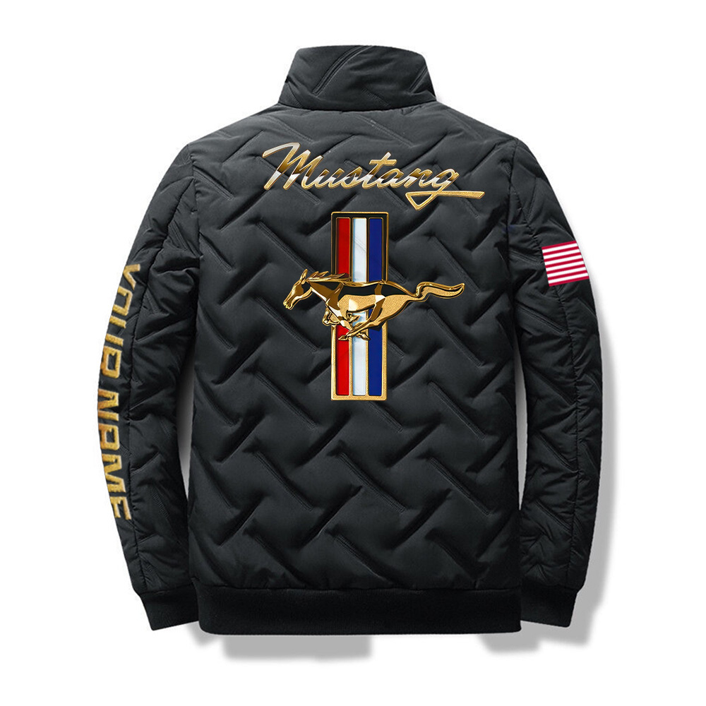Ford Mustang Gold Logo Jacket SP27112302ID06DS09 - Famjoys Ford Mustang Gold Logo Jacket SP27112302ID06DS09 - Famjoys