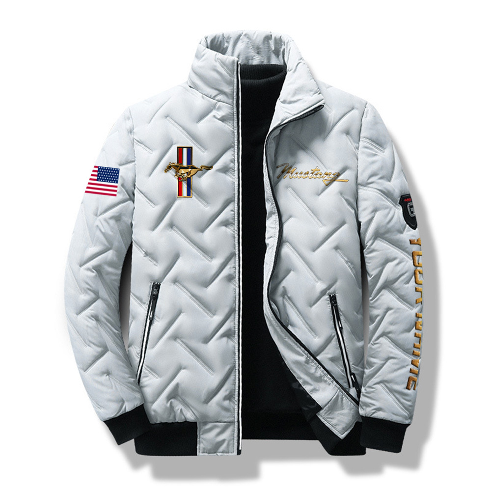 Ford Mustang Gold Logo Jacket SP27112302ID06DS09 - Famjoys Ford Mustang Gold Logo Jacket SP27112302ID06DS09 - Famjoys