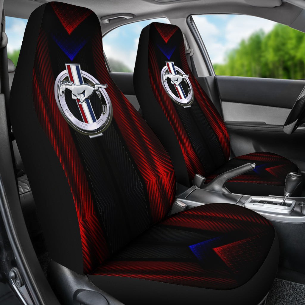Ford Mustang Logo Car Seat Covers Automobile AA22102102 - Famjoys Ford Mustang Logo Car Seat Covers Automobile AA22102102 - Famjoys
