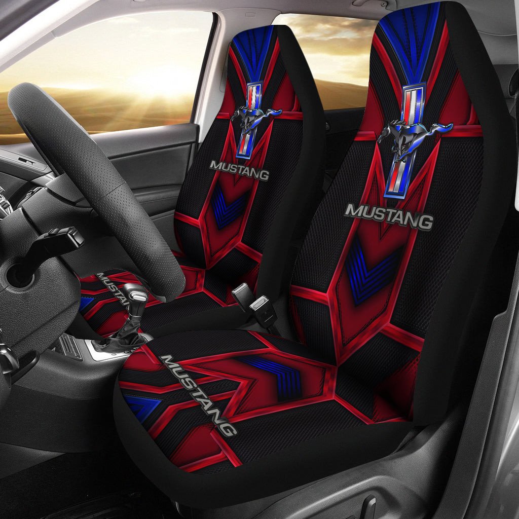 Ford Mustang Logo Car Seat Covers Automobile AA22102104 - Famjoys Ford Mustang Logo Car Seat Covers Automobile AA22102104 - Famjoys